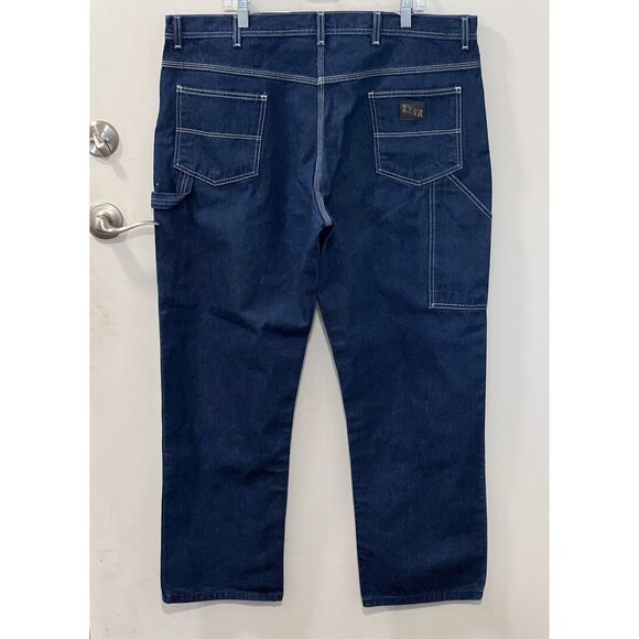 KEY Brand Mens Carpenter Pants Blue Denim Jeans Size W44 x L32 - Picture 7 of 12